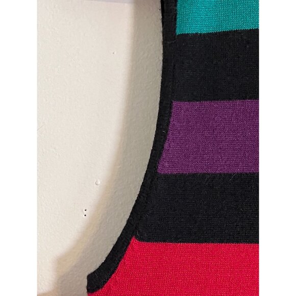 BCBG Striped Tank Maxi Dress XS Colorful Sweater Retro Classic Chic Funky Preppy - Picture 8 of 14